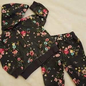 Floral grey jumpsuit